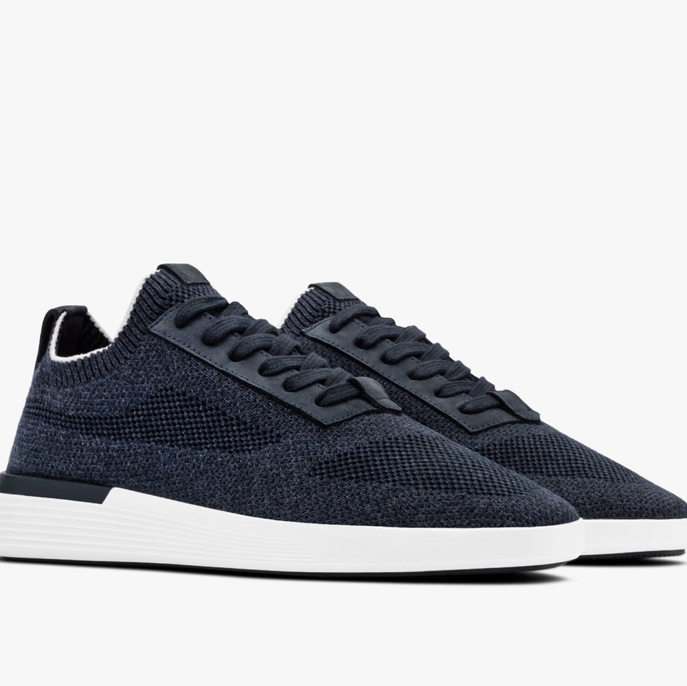 Wolf and Shepherd Mens Navy SupremeKnit‎ Trainer Sneakers sz 6
